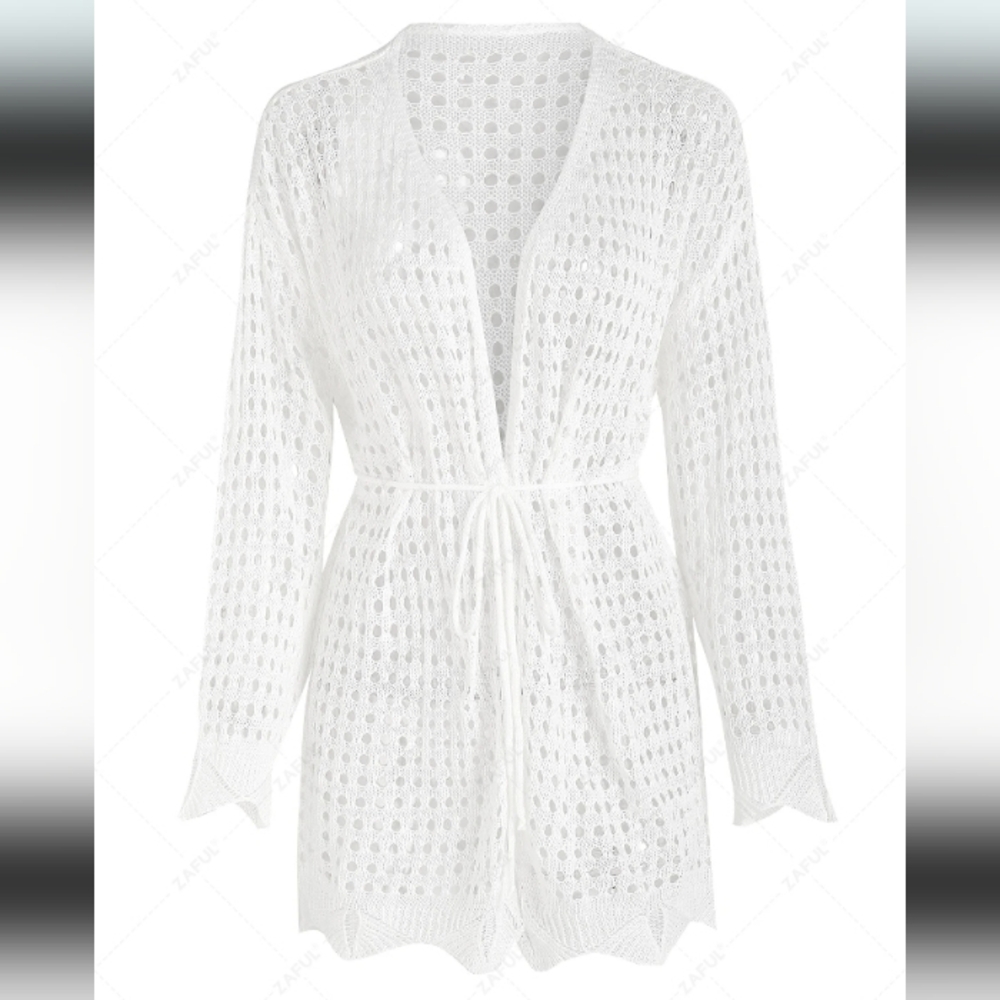 NEW W/TAG Sheer Crochet Beach Cover-Up ONLY $18!!